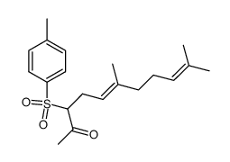 (E)-6,10-dimethyl-3-tosylundeca-5,9-dien-2-one结构式
