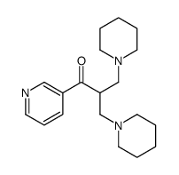 3-piperidin-1-yl-2-(piperidin-1-ylmethyl)-1-pyridin-3-ylpropan-1-one结构式
