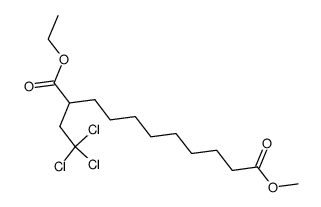 methyl(10-ethoxycarbonyl)-12,12,12-trichlorododecanoate结构式