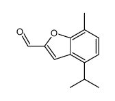 7-methyl-4-propan-2-yl-1-benzofuran-2-carbaldehyde Structure