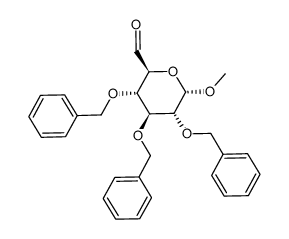 methyl 6-aldehydo-2,3,4-tri-O-benzyl-α-D-gluco-hexodialdo-1,5-pyranoside Structure