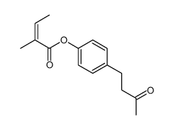 [4-(3-oxobutyl)phenyl] 2-methylbut-2-enoate结构式