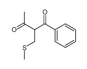 2-((methylthio)methyl)-1-phenylbutane-1,3-dione Structure