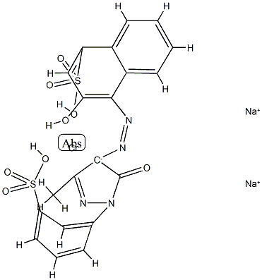 disodium [4-[[4,5-dihydro-3-methyl-5-oxo-1-(3-sulphophenyl)-1H-pyrazol-4-yl]azo]-3-hydroxynaphthalene-1-sulphonato(4-)]chromate(2-) Structure