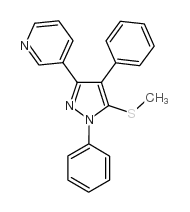 3-(1,4-二苯基-5-甲基硫代-1H-吡唑-3-基)吡啶结构式