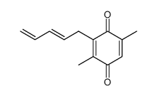 2,5-dimethyl-3-(2',4'-pentadienyl)benzoquinone Structure
