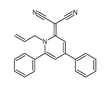 2-(4,6-diphenyl-1-prop-2-enylpyridin-2-ylidene)propanedinitrile结构式