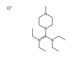 N,N,N',N'-tetraethyl-1-(4-methylpiperazin-1-ium-1-ylidene)methanediamine,chloride Structure