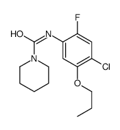 N-(4-chloro-2-fluoro-5-propoxyphenyl)piperidine-1-carboxamide结构式