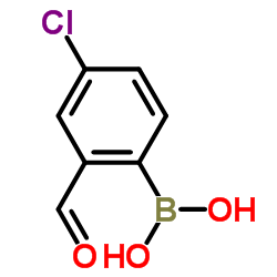 4-氯-2-醛基苯硼酸结构式