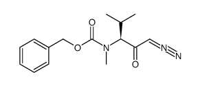phenylmethyl [(1S)-3-diazo-1-(1-methylethyl)-2-oxopropyl]methylcarbamate结构式