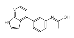 N-[3-(1H-吡咯并[2,3-b]吡啶-4-基)-苯基]-乙酰胺结构式