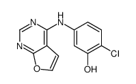 2-chloro-5-(furo[2,3-d]pyrimidin-4-ylamino)phenol Structure