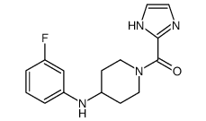 [4-(3-fluoroanilino)piperidin-1-yl]-(1H-imidazol-2-yl)methanone结构式