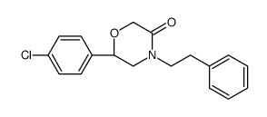 (6S)-6-(4-chlorophenyl)-4-(2-phenylethyl)morpholin-3-one Structure