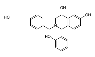 2-benzyl-1-(2-hydroxyphenyl)-1,2,3,4-tetrahydroisoquinolin-2-ium-4,6-diol,chloride结构式