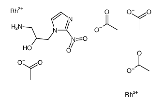 1-amino-3-(2-nitroimidazol-1-yl)propan-2-ol,rhodium(2+),tetraacetate结构式