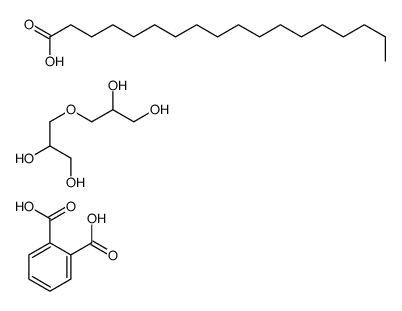 3-(2,3-dihydroxypropoxy)propane-1,2-diol,octadecanoic acid,phthalic acid结构式