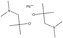 双(1-二甲基氨基-2-甲基-2-丙醇酸酯)铅(II)结构式