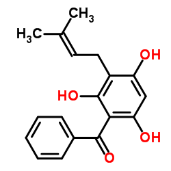 3-异戊烯基-2,4,6-三羟基二苯甲酮结构式