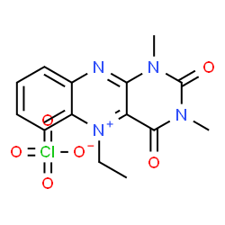 5-乙基-1,3-二甲基四氧嘧啶鎓高氯酸盐结构式