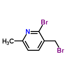 2-溴-3-(溴甲基)-6-甲基吡啶结构式