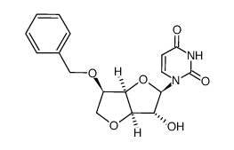 1-(3,6-anhydro-5-O-benzyl-β-D-glucofuranosyl)uracil Structure