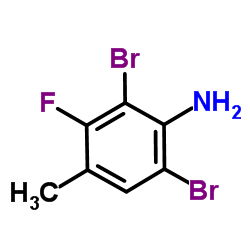 2,6-Dibromo-3-fluoro-4-methylaniline Structure