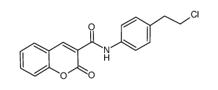 N-(4-(2-chloroethyl)phenyl)-2-oxo-2H-chromene-3-carboxamide结构式