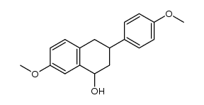 7-Methoxy-3-(4-methoxy-phenyl)-1,2,3,4-tetrahydro-[1]naphthol Structure