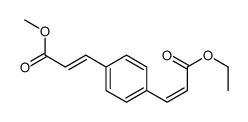 methyl 3-[4-(3-ethoxy-3-oxoprop-1-enyl)phenyl]prop-2-enoate结构式