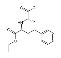 N-[1-(S)-ethoxycarbonyl-3-phenylpropyl]-L-alanine acid chloride结构式