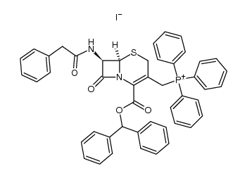 4-(diphenylmethoxycarbonyl)-7β-phenylacetamidoceph-3-en-3-ylmethylphosphonium iodide Structure