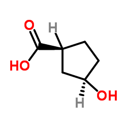 (1S)-顺式-3-羟基环戊烷羧酸结构式