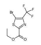 5-溴-4-(三氟甲基)噻唑-2-羧酸乙酯结构式