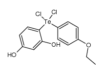 (4-Ethoxy-phenyl)-(2,4-dihydroxy-phenyl)-tellurdichlorid结构式