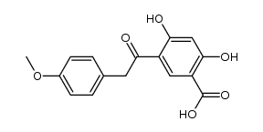 4,6-dihydroxy-4'-methoxy-α-oxo-bibenzyl-3-carboxylic acid Structure