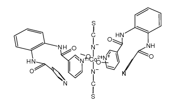 (cobalt)(1,2-bis(3-pyridylcarboxamide)benzene)2(thiocyanate)2(methanol)2结构式
