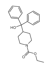 ethyl 4-(hydroxydiphenylmethyl)piperidine-1-carboxylate结构式