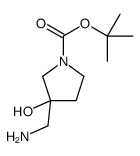 tert-butyl 3-(aminomethyl)-3-hydroxypyrrolidine-1-carboxylate structure