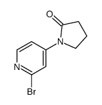 1-(2-溴-4-吡啶)-2-吡咯烷酮结构式