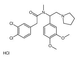 2-(3,4-dichlorophenyl)-N-[1-(3,4-dimethoxyphenyl)-2-pyrrolidin-1-ylethyl]-N-methylacetamide,hydrochloride Structure