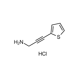 3-(噻吩-2-基)丙-2-炔-1-胺盐酸盐结构式
