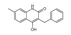 3-Benzyl-4-hydroxy-7-methyl-1H-quinolin-2-one结构式