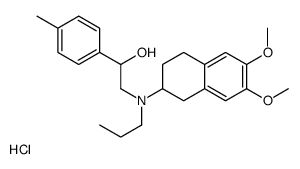 2-[(6,7-dimethoxy-1,2,3,4-tetrahydronaphthalen-2-yl)-propylamino]-1-(4-methylphenyl)ethanol,hydrochloride结构式
