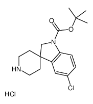 叔-丁基 5-氯螺[二氢吲哚并-3,4-哌啶]-1-甲酸基酯盐酸结构式