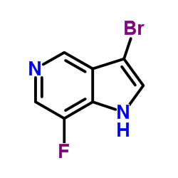 3-溴-7-氟-5-氮杂吲哚结构式