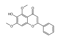 6-hydroxy-5,7-dimethoxy-2-phenylchromen-4-one结构式