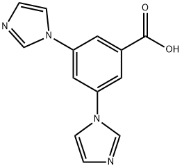 3,5-二(1H-咪唑-1-基)苯甲酸结构式