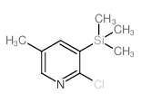 2-氯-5-甲基-3-(三甲基甲硅烷基)吡啶结构式
